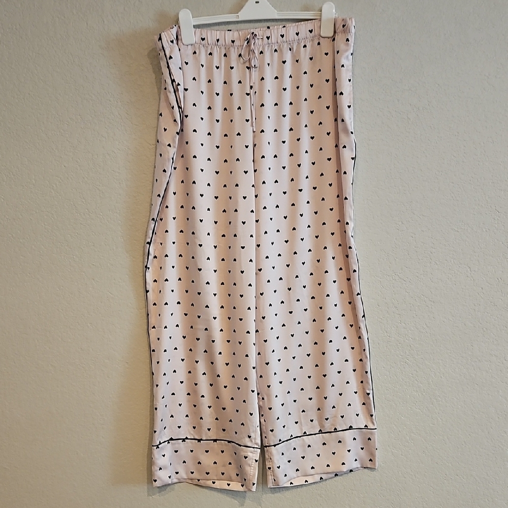 Victoria's Secret | NWT Women's Pink Black Hearts Loungewear Pajama Bottom XXL